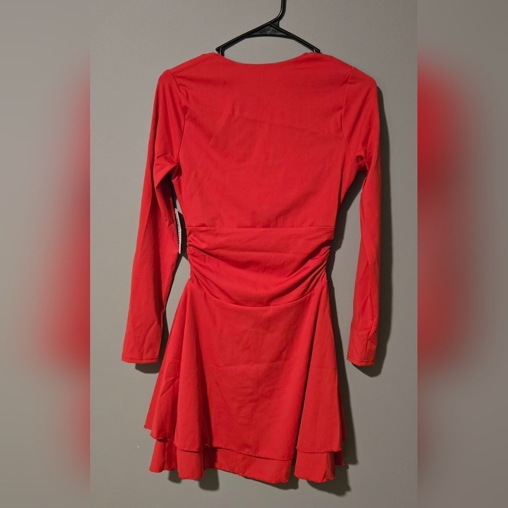 Kaximil Women's Square Neck Long Sleeve Mini Dress #670 - Picture 4 of 11